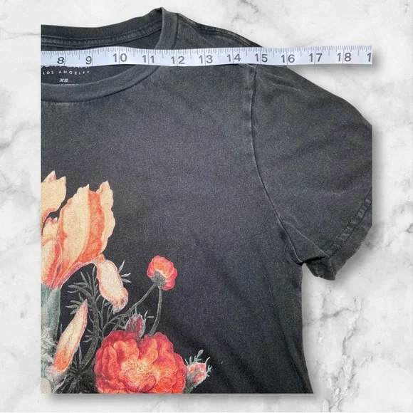 Lucky Brand Black Floral Graphic T-Shirt, XS - Picture 6 of 6